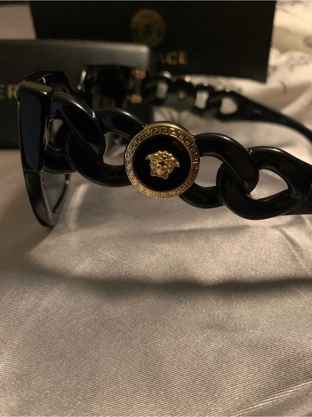 Versace Black Cat-Eye Sunglasses with Gradient Lenses - Picture 3 of 7